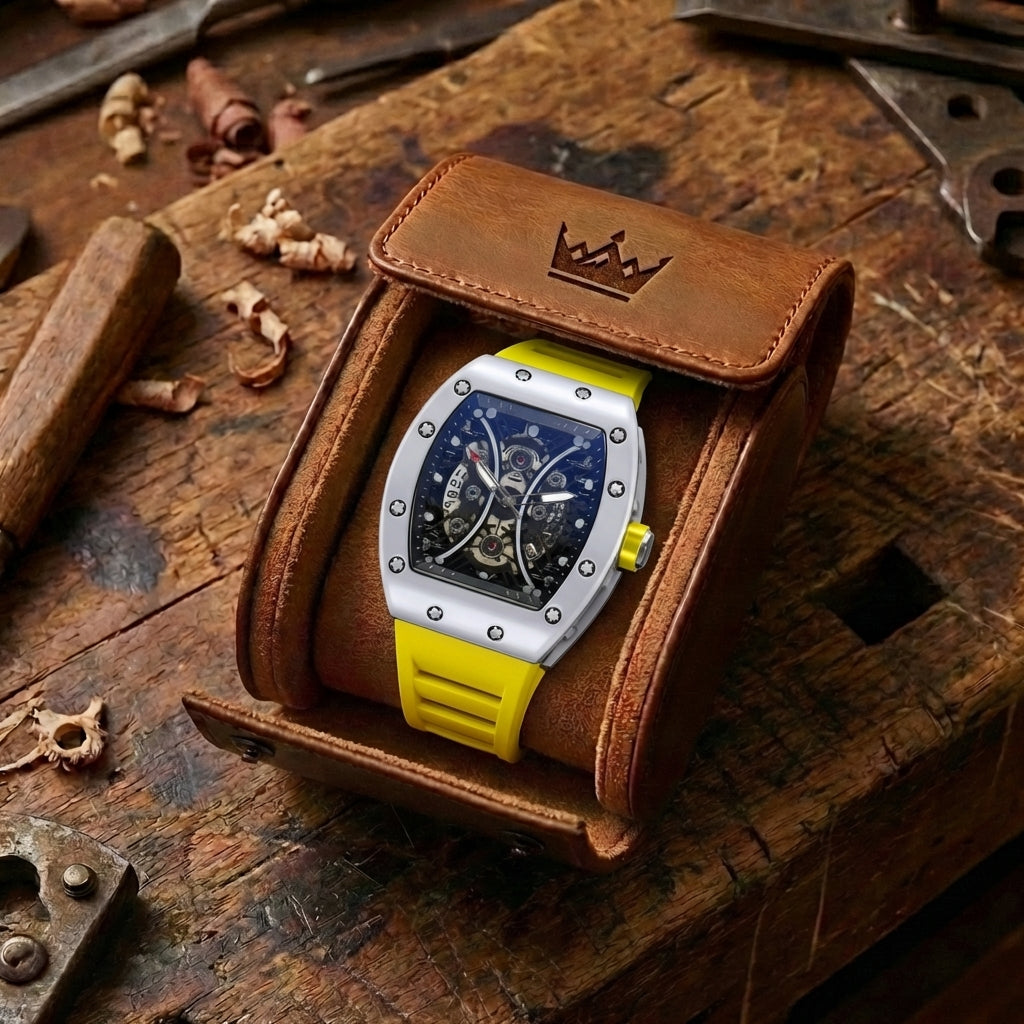 Men's Hollow Barrel Luminous Automatic Watch