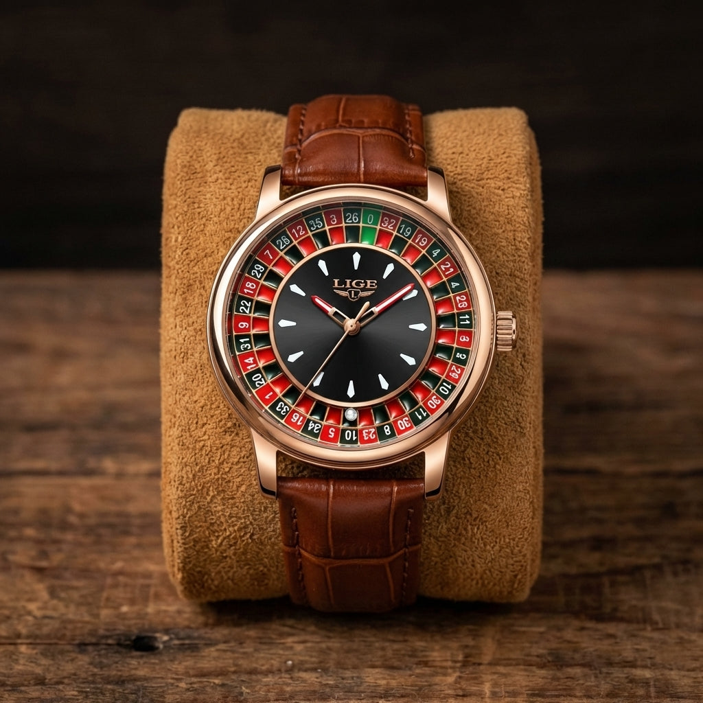 Men's Casino Roulette Wheel Watch