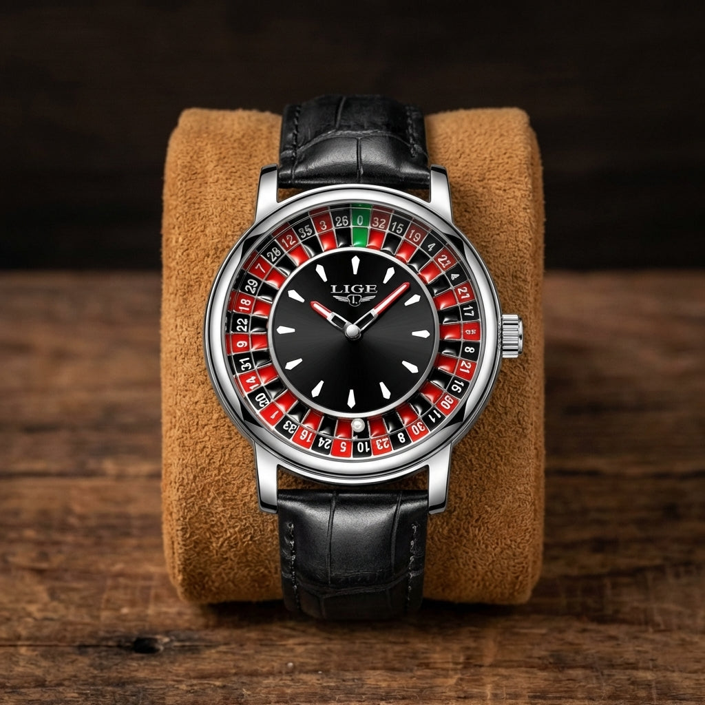 Men's Casino Roulette Wheel Watch